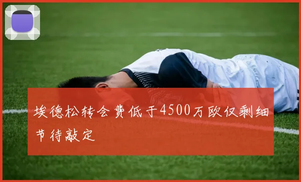 埃德松转会费低于4500万欧仅剩细节待敲定