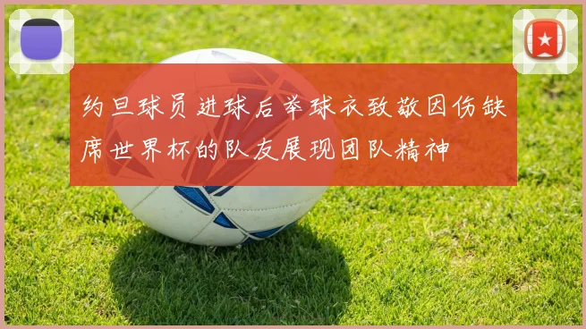 约旦球员进球后举球衣致敬因伤缺席世界杯的队友展现团队精神